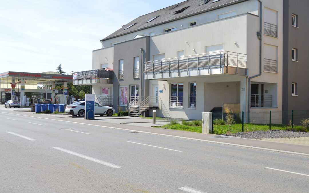 Frisange: traffic circle closed